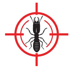 Icon of a termite inside a red target reticle