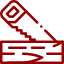 Icon of a saw cutting through a piece of wood