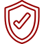Icon of a shield with a checkmark on it