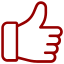 Icon of a hand giving a thumbs up