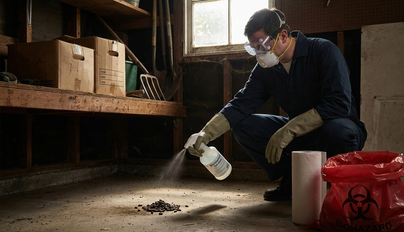 How to Clean Up Rodent Droppings to Avoid Hantavirus